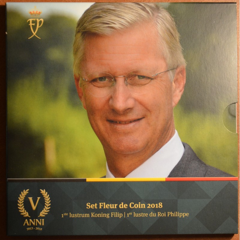 eurocoin eurocoins Belgium 2018 official set with token Philippe (BU)