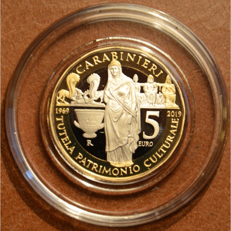 Euromince mince 5 Euro Taliansko 2019 - 50 rokov carabinieri na och...
