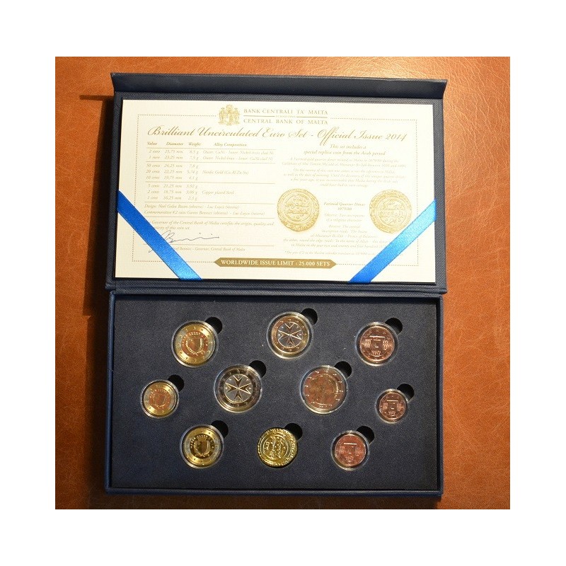 eurocoin eurocoins Set of 10 Euro coins - Malta 2014 (BU)