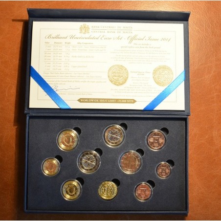 eurocoin eurocoins Set of 10 Euro coins - Malta 2014 (BU)