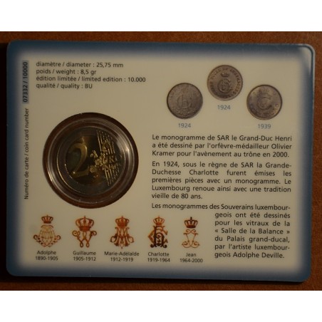 Euromince mince 2 Euro Luxembursko 2004 - Veľkovojvoda Henri (BU)