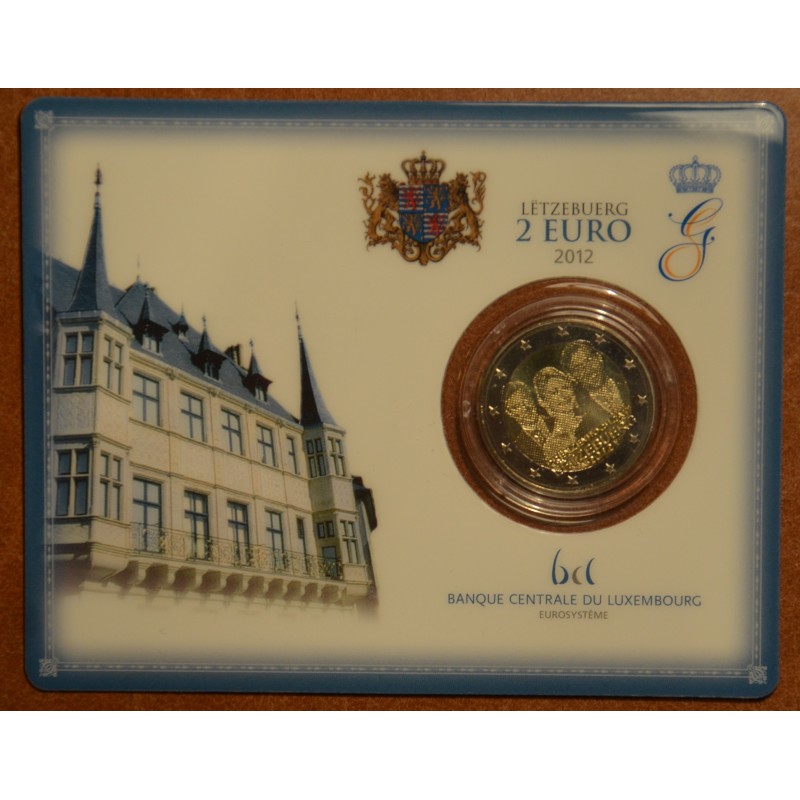 euroerme érme 2 Euro Luxemburg 2012 - A királyi esküvő (BU kártya)