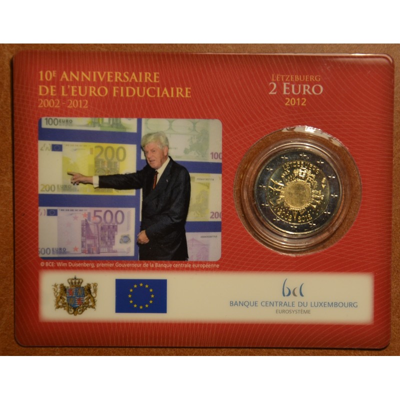 Euromince mince 2 Euro Luxembursko 2012 - 10. výročia vzniku Eura (...