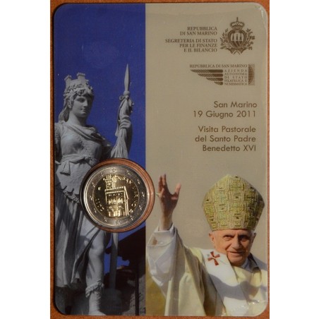 euroerme érme 2 Euro San Marino 2011 Benedikt XVI (BU)