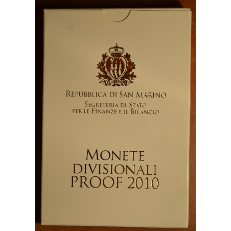 euroerme érme 8 részes forgalmi sor San Marino 2010 (Proof)