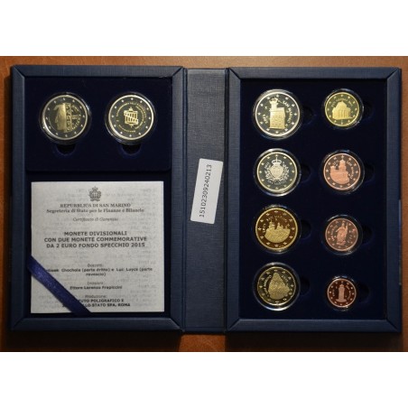 eurocoin eurocoins Set of 10 Euro coins San Marino 2015 (Proof)