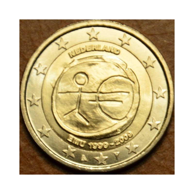 Euromince mince Poškodená 2 Euro Holandsko 2009 - 10. výročie hospo...