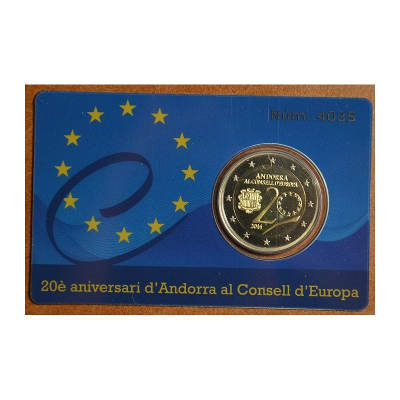 Euromince mince 2 Euro Andorra 2014 - Európska rada (Proof)