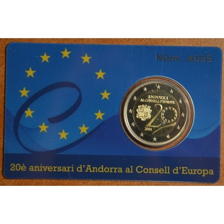 Euromince mince 2 Euro Andorra 2014 - Európska rada (Proof)