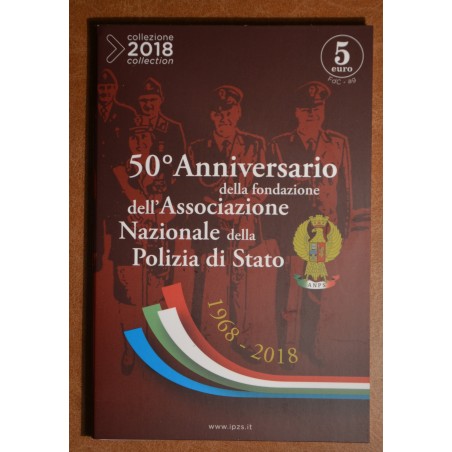 euroerme érme 5 Euro Olaszország 2018 - Az állami rendőrség 50 éve ...