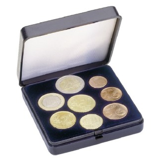 Lindner plastic box for one set of euro coins