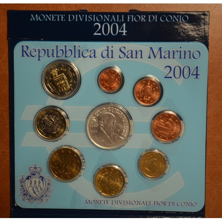 Euromince mince San Marino 2004 sada s 5 Euro pamätnou Ag mincou (BU)