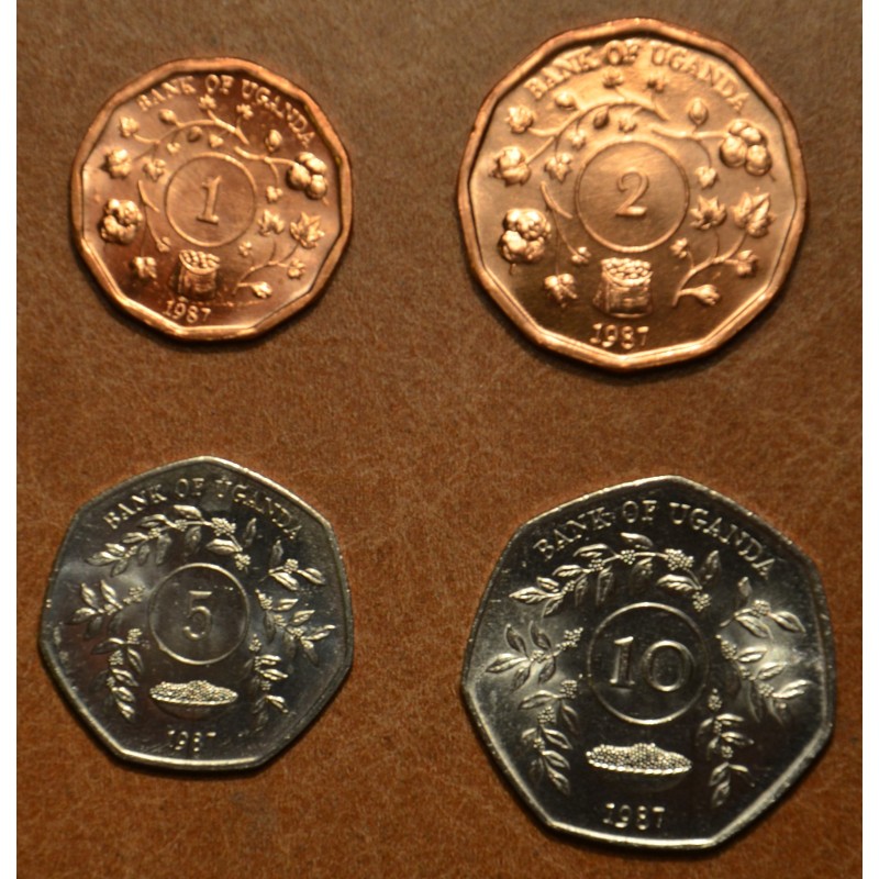 eurocoin eurocoins Uganda 4 coins 1987 (UNC)