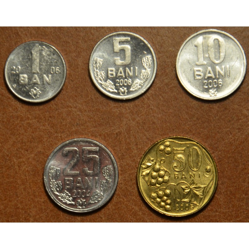 Euromince mince Moldavsko 5 mincí 2004-2008 (UNC)