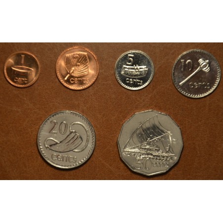 eurocoin eurocoins Fiji 6 coins 1990/1992 (UNC)