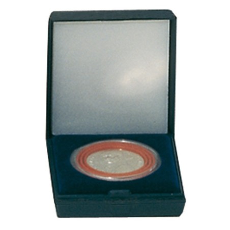 eurocoin eurocoins Lindner dark blue plastic coin box for one coin
