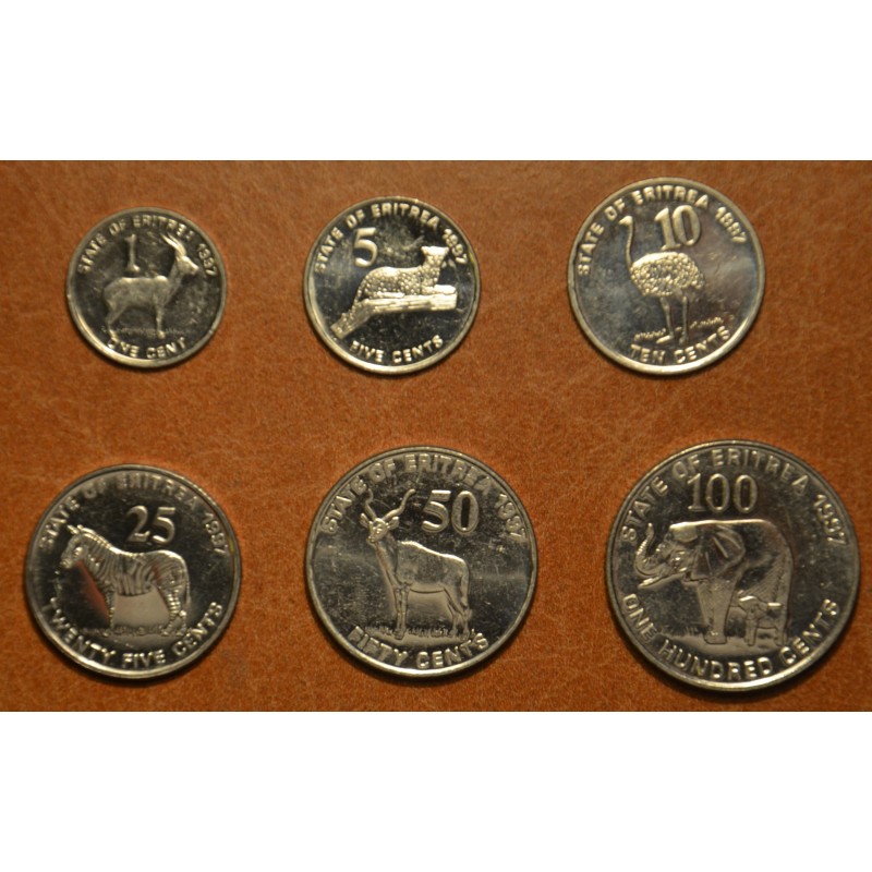 eurocoin eurocoins Eritrea 6 coins 1997 (UNC)