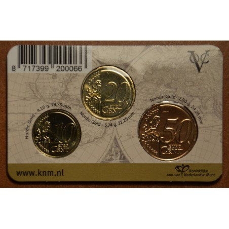 Euromince mince Sada 3 holandskych mincí 2019 (BU)