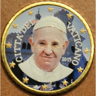 50 cent Vatican 2015 - Cuba - Pilgrimage 2015 of the Pope Francesco (colored UNC)