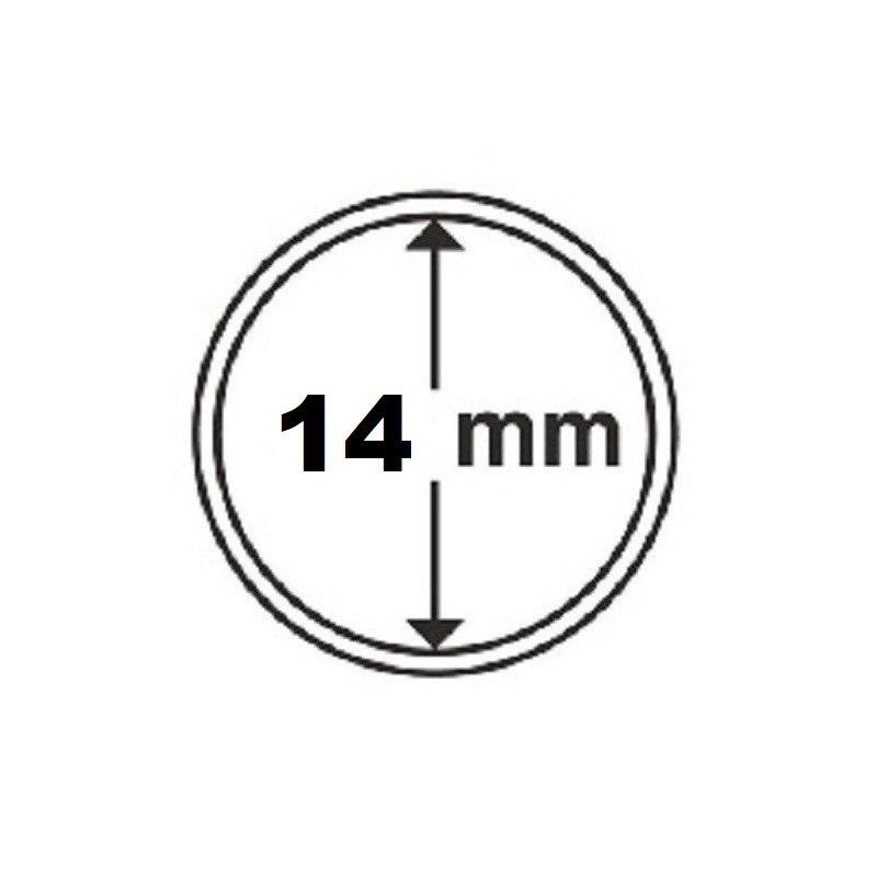 euroerme érme 14 mm Leuchtturm kapszula