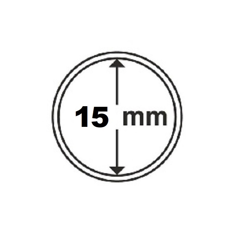 euroerme érme 15 mm Leuchtturm kapszula