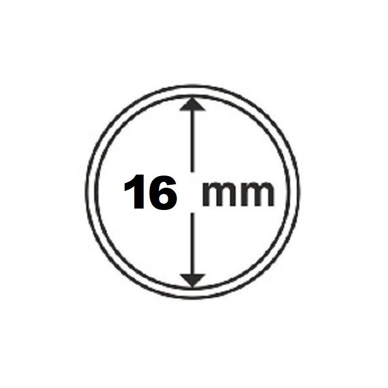 euroerme érme 16 mm Leuchtturm kapszula