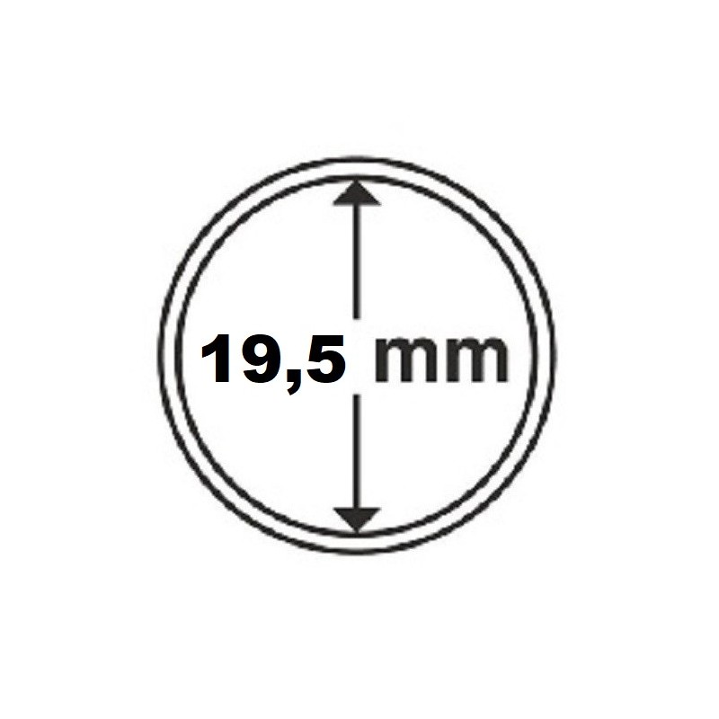 euroerme érme 19,5 mm Leuchtturm kapszula 2 centes érmére