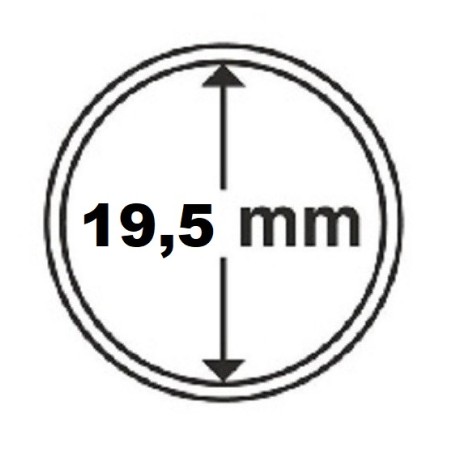 euroerme érme 19,5 mm Leuchtturm kapszula 2 centes érmére