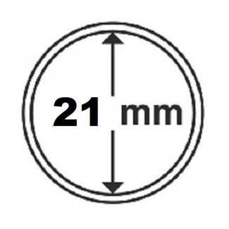 euroerme érme 21 mm Leuchtturm kapszula