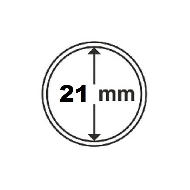 euroerme érme 21 mm Leuchtturm kapszula