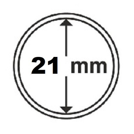 euroerme érme 21 mm Leuchtturm kapszula
