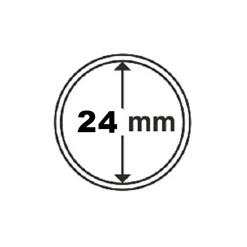 euroerme érme 24 mm Leuchtturm kapszula