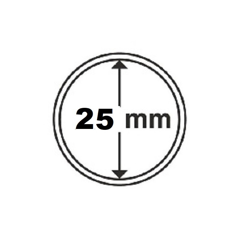 Euromince mince 25 mm Leuchtturm kapsula (10 ks)