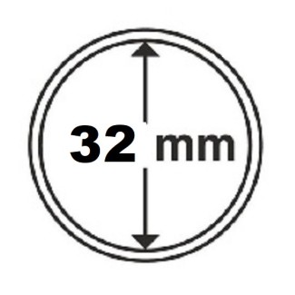 euroerme érme 32 mm Leuchtturm kapszula (10 db)