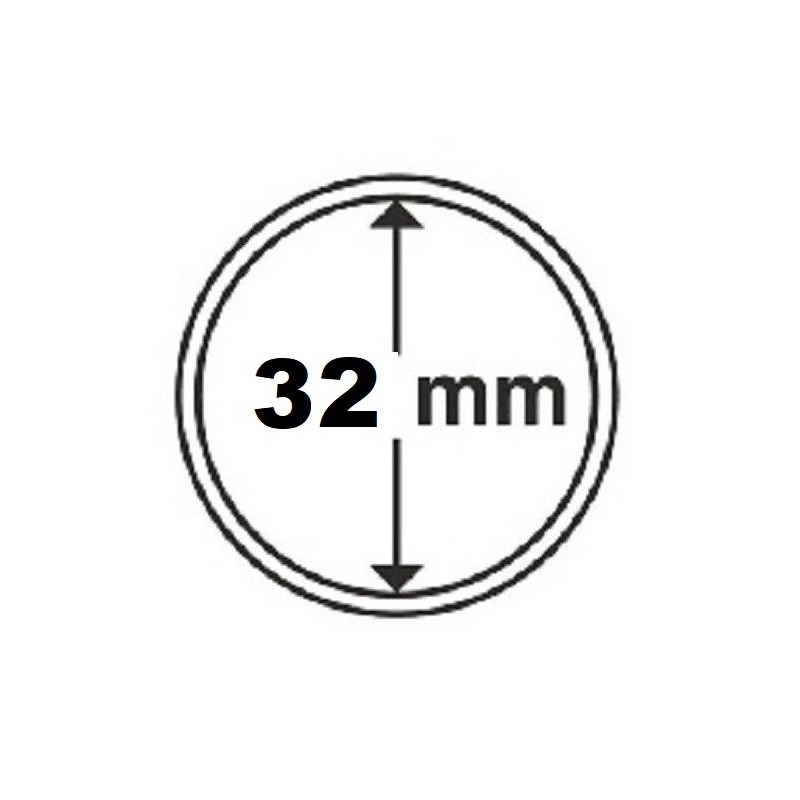 Euromince mince 32 mm Leuchtturm kapsula (10 ks)