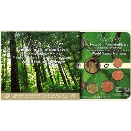 eurocoin eurocoins Set of 8 Slovak coins 2019 Primeval Beech Forest...