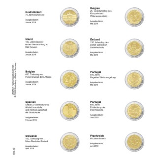 Euromince mince Strana 26. do Lindner albumu na 2 Euro mince (Januá...