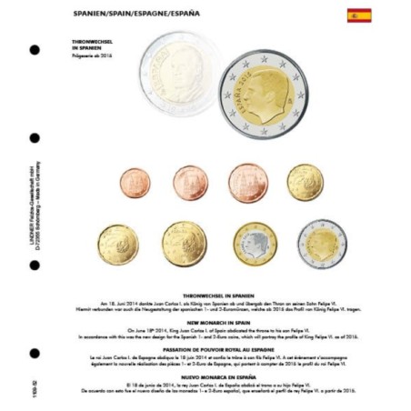 euroerme érme Az új spanyol király (2015) a Lindner albumba