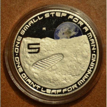 Euromince mince 5 Euro Taliansko 2019 - Prvý človek na Mesiaci (Proof)