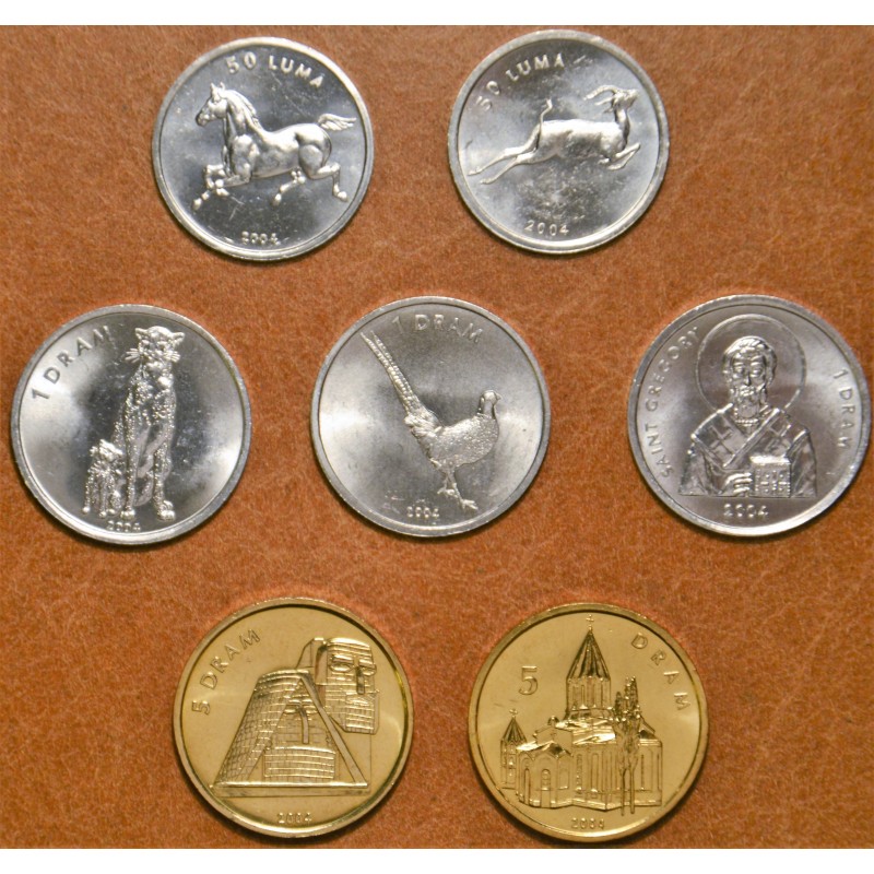 eurocoin eurocoins Republic of Artsakh 7 coins 2004 (UNC)