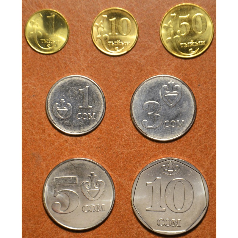 eurocoin eurocoins Kyrgyzstan 7 coins 2008-2009 (UNC)