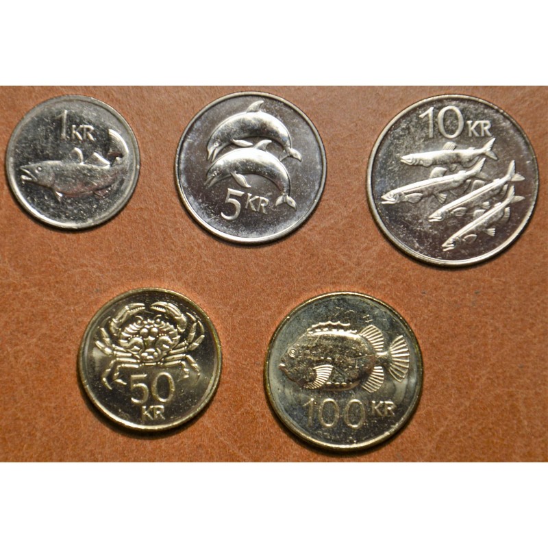 eurocoin eurocoins Iceland 5 coins 2005-2011 (UNC)