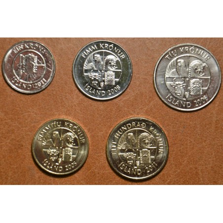 eurocoin eurocoins Iceland 5 coins 2005-2011 (UNC)
