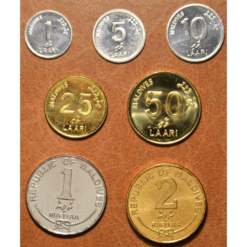 eurocoin eurocoins Maldives 7 coins 2007-2012 (UNC)