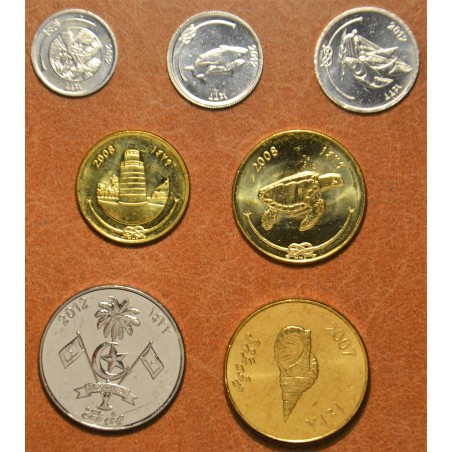 eurocoin eurocoins Maldives 7 coins 2007-2012 (UNC)