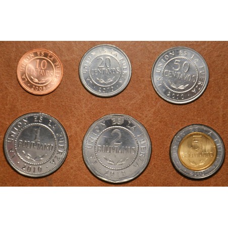 euroerme érme Bolívia 6 érme 2008-2010 (UNC)