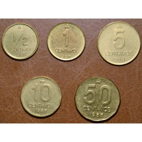 eurocoin eurocoins Argentina 5 coins 1985-1988 (UNC)