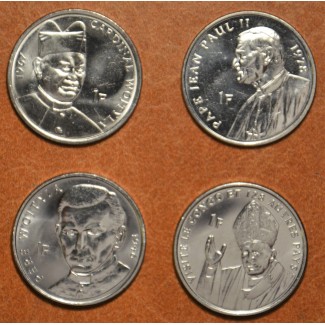 Euromince mince Kongo 4x 1 Franc 2004 (UNC)