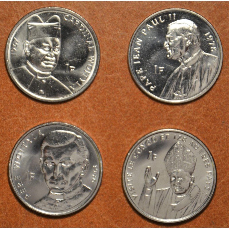 euroerme érme Kongo 4x 1 Franc 2004 (UNC)