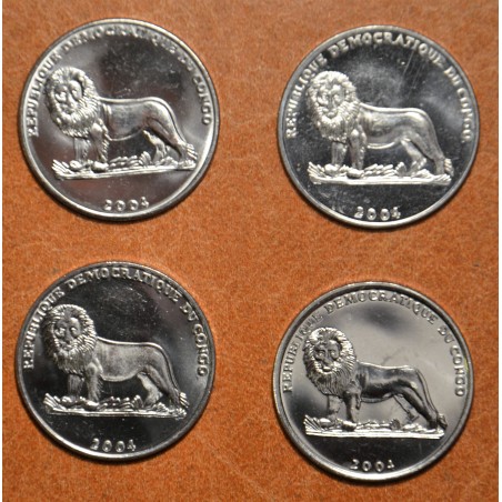 eurocoin eurocoins Congo 4x 1 Franc 2004 (UNC)
